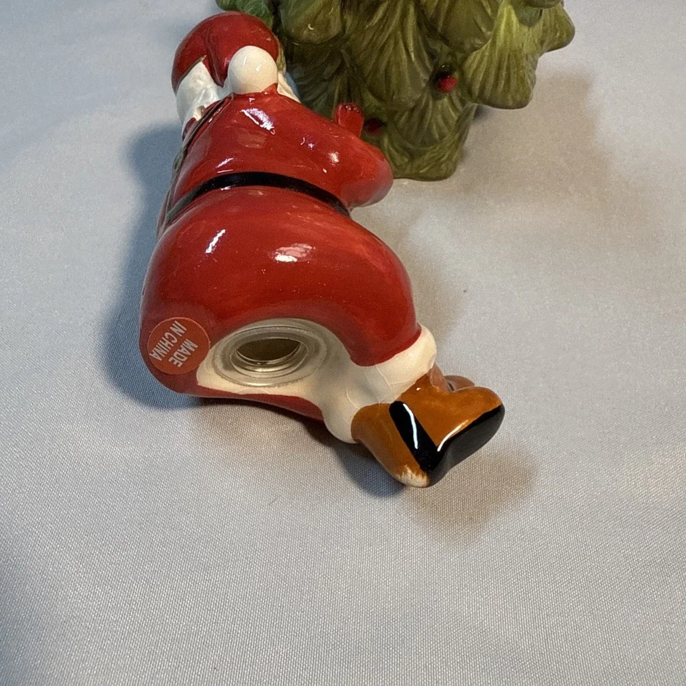 Vintage Cracker Barrel Season of Peace Black Santa Salt Pepper Shaker Christmas